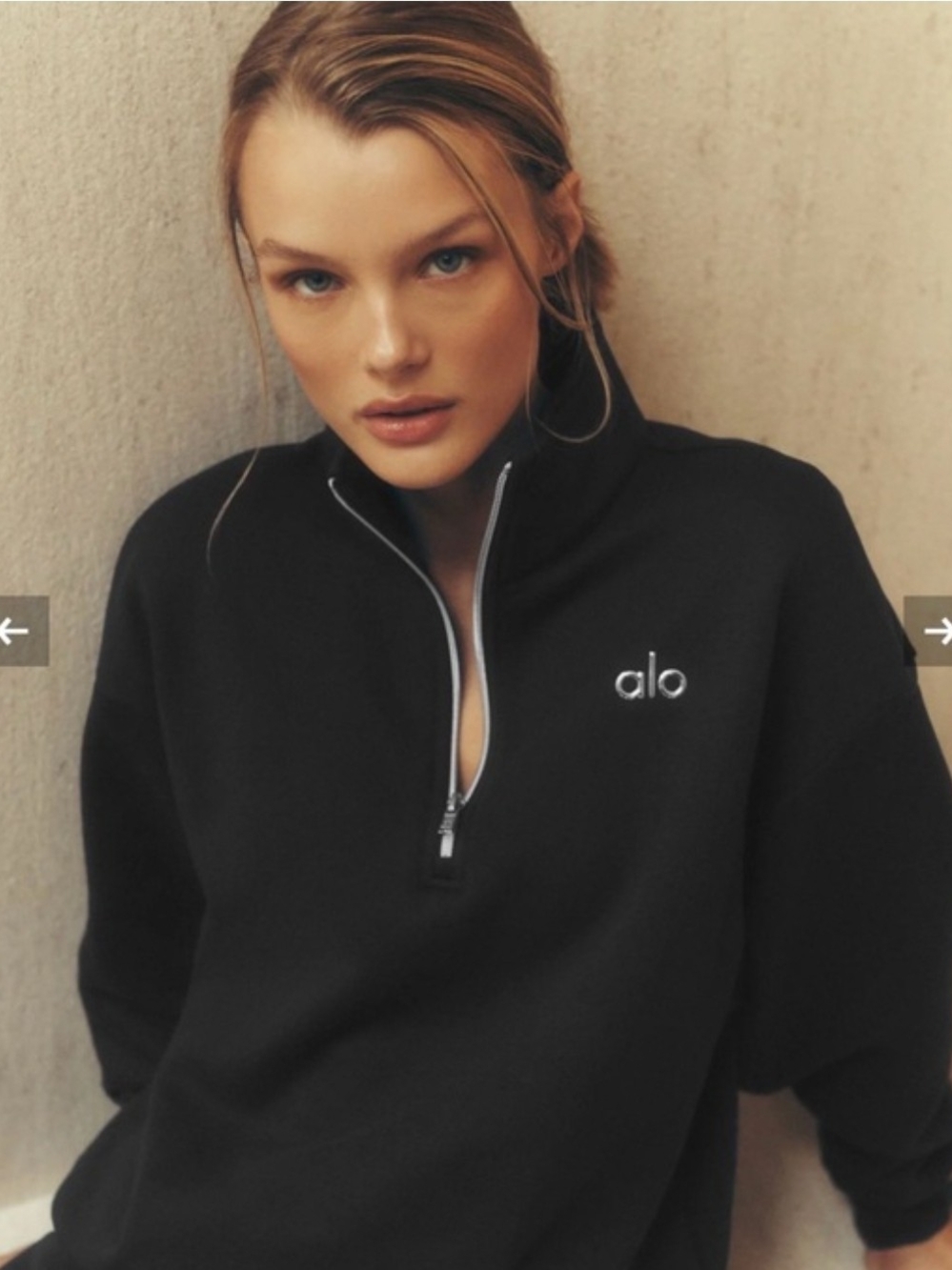 ALO Yoga Black Accolade Pullover Sweatshirt - Picture 2 of 5